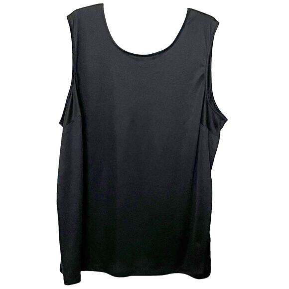 NO MANUFACTURER TAG - SLEEVELESS SHELL OR SLIP-ON BLOUSE, WOMENS, 4X, BLACK - Picture 4 of 8